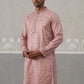 Embroidered Straight Kurta for Men ( ANMKO 237Peach )  [RT] [B-2]