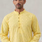 Embroidered Cotton Kurta ( ANMKO 258Lemon )  [RT] [P-10]
