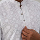 Embroidered Cotton Kurta ( ANMKO 258White )  [RT] [P-10]
