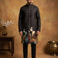 Floral Printed Black Kurta for Men ( ANMKO 266 Black )