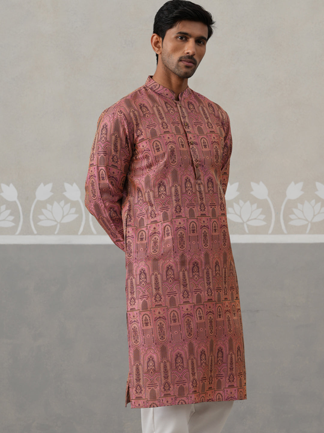 Classic Ethnic Wear Woven Design Kurtas ( ANMKO 270Pink )  [RT] [G-1-2]