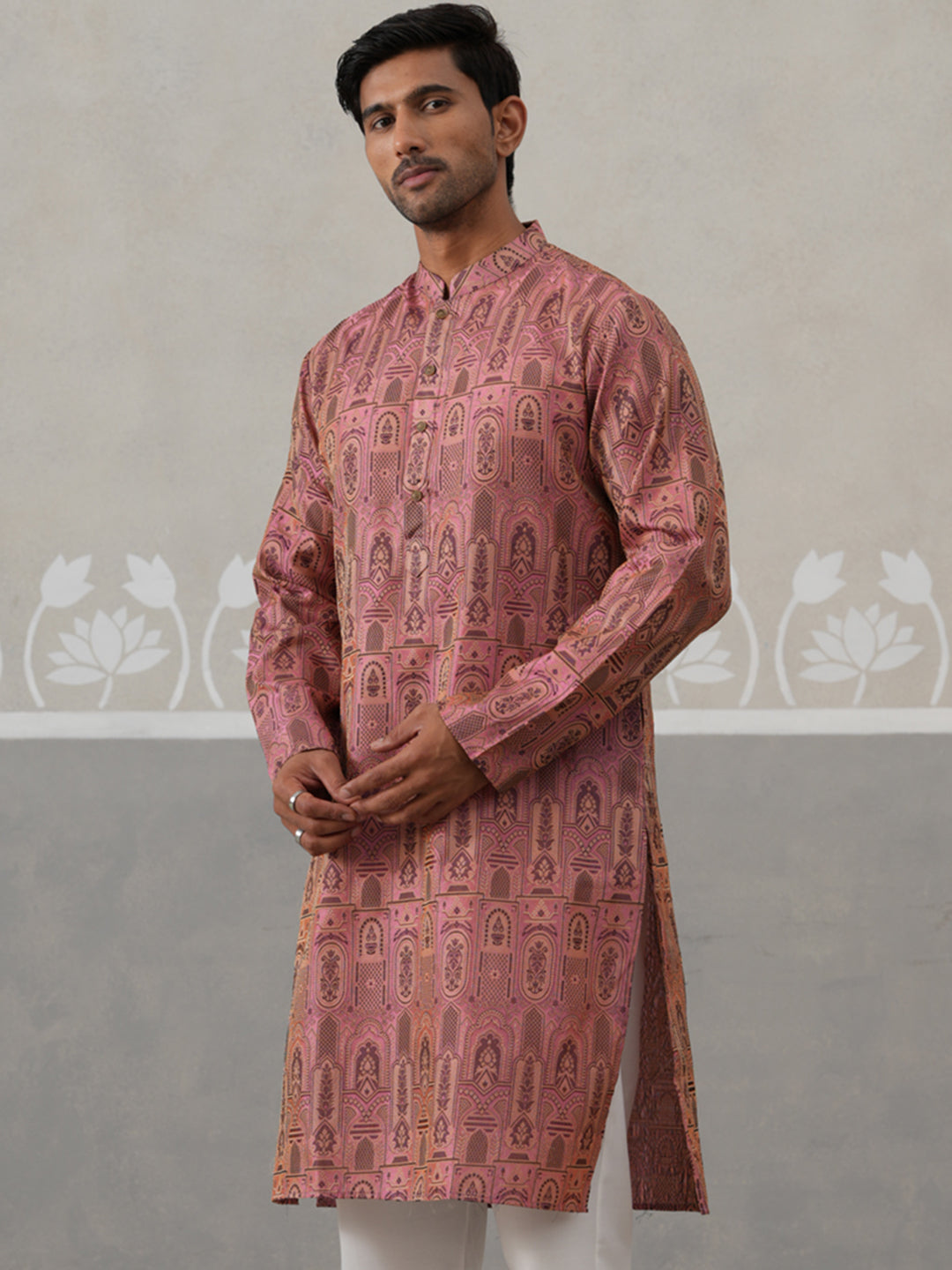 Classic Ethnic Wear Woven Design Kurtas ( ANMKO 270Pink )  [RT] [G-1-2]