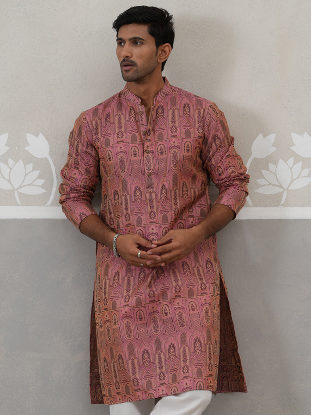 Classic Ethnic Wear Woven Design Kurtas ( ANMKO 270Pink )  [RT] [G-1-2]