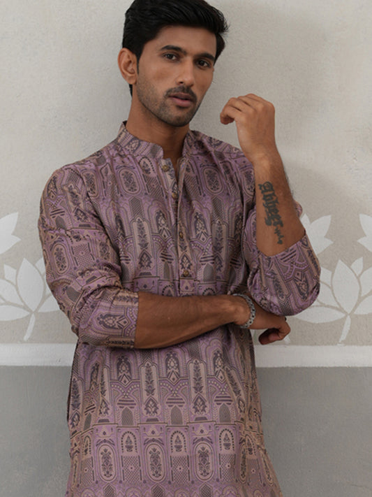Classic Ethnic Wear Woven Design Kurtas ( ANMKO 270Purple )  [RT] [G-1-2]