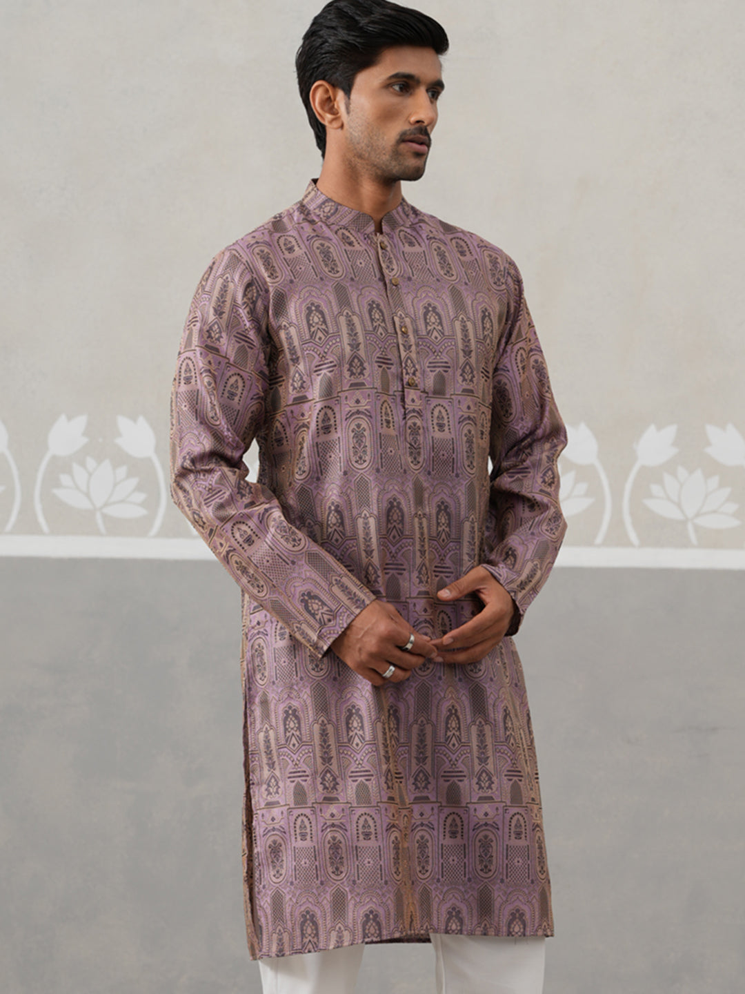 Classic Ethnic Wear Woven Design Kurtas ( ANMKO 270Purple )  [RT] [G-1-2]