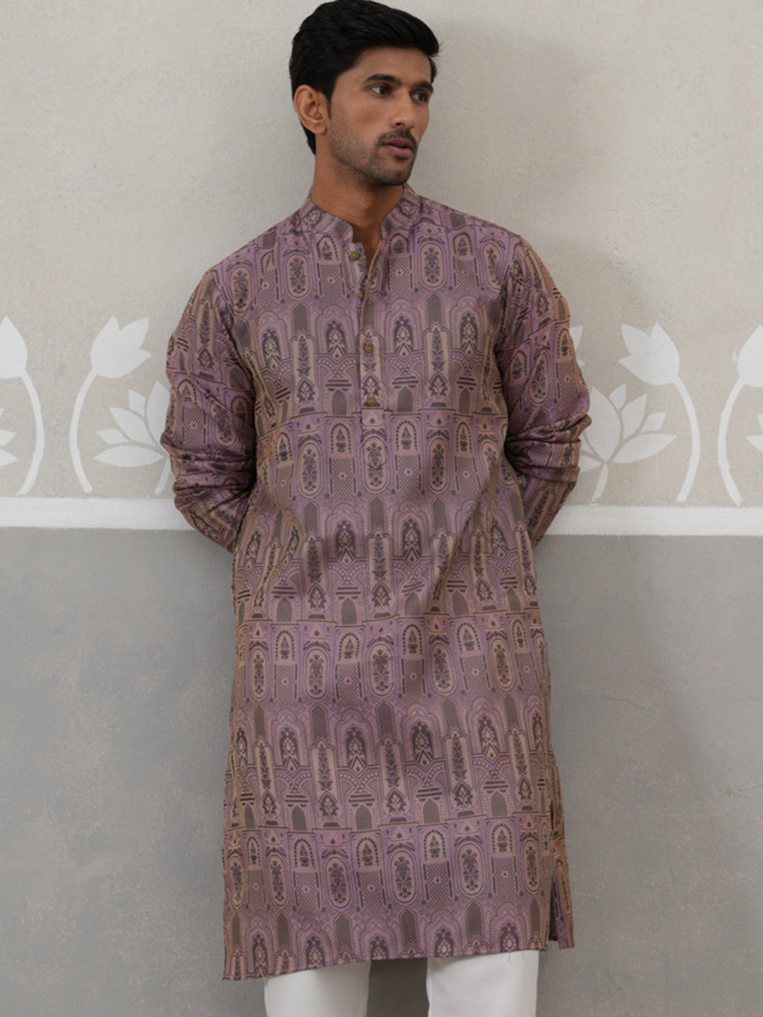 Classic Ethnic Wear Woven Design Kurtas ( ANMKO 270Purple )  [RT] [G-1-2]