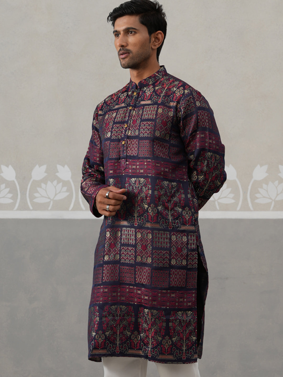 Maroon Woven Design Jacquard Kurtas ( ANMKO 271Maroon )  [RT] [M-7]