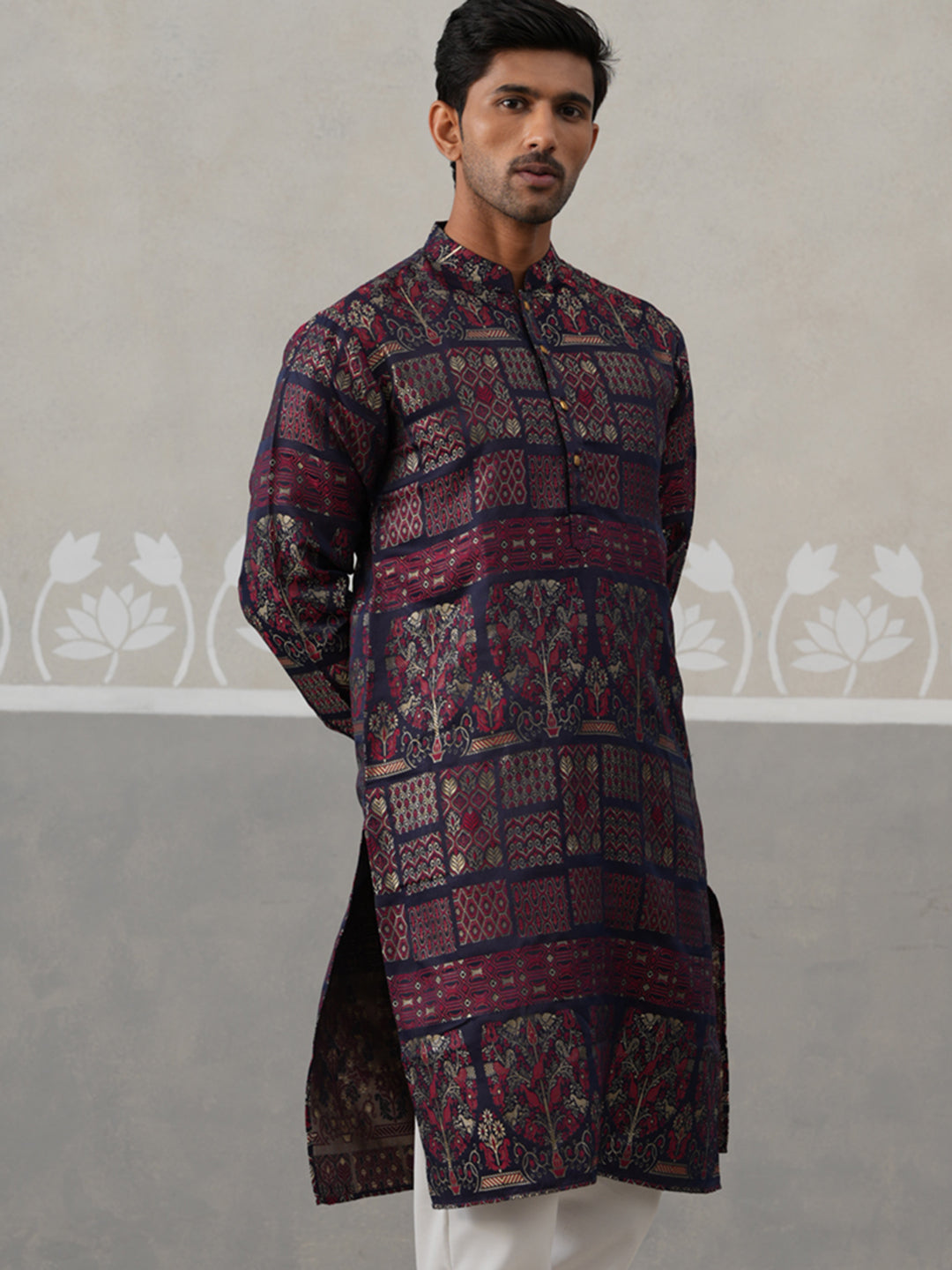 Maroon Woven Design Jacquard Kurtas ( ANMKO 271Maroon )  [RT] [M-7]