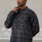 Navy Blue Woven Design Jacquard Kurtas ( ANMKO 271Navy )  [RT] [M-7]