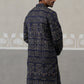 Navy Blue Woven Design Jacquard Kurtas ( ANMKO 271Navy )  [RT] [M-7]