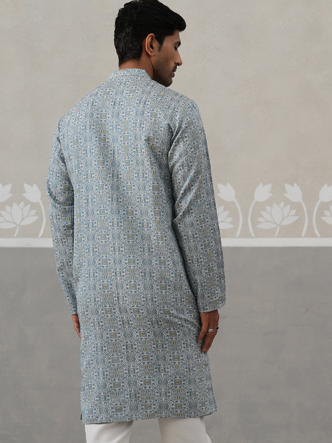 Elegant Jacquard Woven Design Kurtas ( ANMKO 272Blue )  [RT] [L-5]