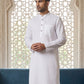 Solid Kurta Pyjama for Men ( ANMKP W 273White )