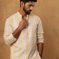 Thread Work & Printed Silk Blend Kurta ( ANMKO 279Peach )