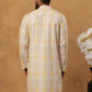 Thread Work & Printed Silk Blend Kurta ( ANMKO 279Peach )