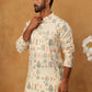 Foil Printed Cotton Blend Kurta ( ANMKO 281Cream )