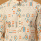 Foil Printed Cotton Blend Kurta ( ANMKO 281Cream )