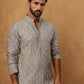 Geometric Sequin Pattern Kurta ( ANMKO 282Grey )