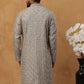 Geometric Sequin Pattern Kurta ( ANMKO 282Grey )