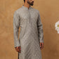 Geometric Sequin Pattern Kurta ( ANMKO 282Grey )