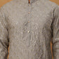 Geometric Sequin Pattern Kurta ( ANMKO 282Grey )