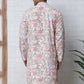 Floral Print Kurta Set with Thread Work Embroidery ( ANMKP W 284Peach )