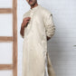 Men Silk Blend Festive Embroidered Kurtas ( ANMKO 286Beige )