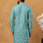 Viscose Rayon Mirror-Work Kurta ( ANMKO 290Blue )