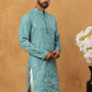 Viscose Rayon Mirror-Work Kurta ( ANMKO 290Blue )