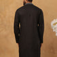 Embroidered Silk-Blend Kurta ( ANMKO 292Black )