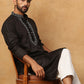 Embroidered Silk-Blend Kurta ( ANMKO 292Black )