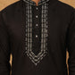 Embroidered Silk-Blend Kurta ( ANMKO 292Black )
