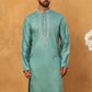 Embroidered Silk-Blend Kurta ( ANMKO 292Sky )
