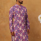 Thread Work & Printed Cotton Blend Kurta ( ANMKO 297Blue )
