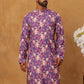 Thread Work & Printed Cotton Blend Kurta ( ANMKO 297Blue )
