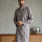 Thread Work & Printed Cotton Blend Kurta ( ANMKO 297Purple )