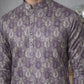 Thread Work & Printed Cotton Blend Kurta ( ANMKO 297Purple )