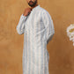Men Silk Blend Festive Embroidered Kurta ( ANMKO 299Blue )