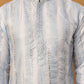 Men Silk Blend Festive Embroidered Kurta ( ANMKO 299Blue )