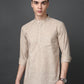 Solid Casual Short Kurta for Men ( ANMKO 302Beige )
