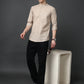 Solid Casual Short Kurta for Men ( ANMKO 302Beige )