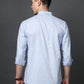 Solid Casual Short Kurta for Men ( ANMKO 302Blue )
