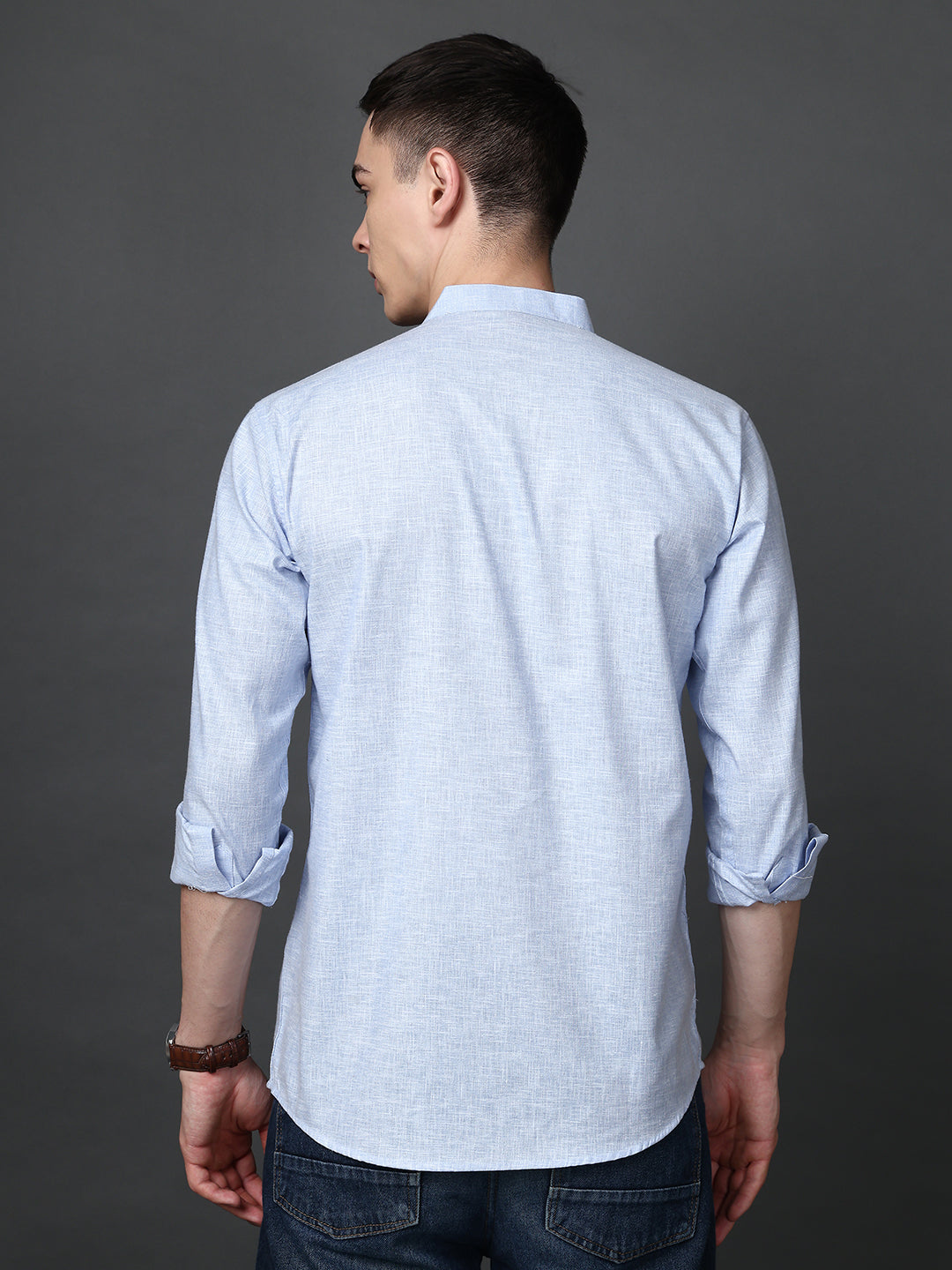 Solid Casual Short Kurta for Men ( ANMKO 302Blue )
