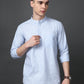 Solid Casual Short Kurta for Men ( ANMKO 302Blue )