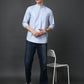 Solid Casual Short Kurta for Men ( ANMKO 302Blue )