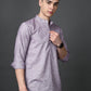 Solid Casual Short Kurta for Men ( ANMKO 302Purple )