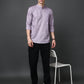 Solid Casual Short Kurta for Men ( ANMKO 302Purple )