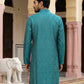 Men Silk Blend Ethnic Kurta ( ANMKO 303Green )