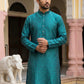 Men Silk Blend Ethnic Kurta ( ANMKO 303Green )