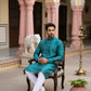 Men Silk Blend Ethnic Kurta ( ANMKO 303Green )