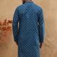 Cotton Blend All-Over Printed Kurta ( ANMKO 305Blue )